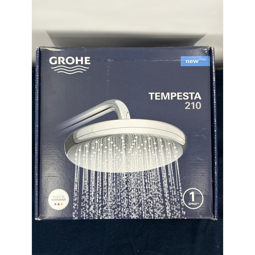Grohe Tempesta 210 Rain Shower Head Chrome 1.75 GPM 26409000 New